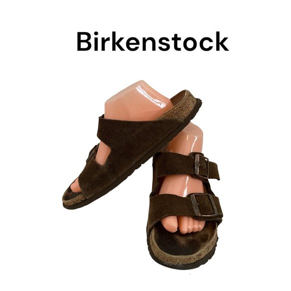 Birkenstock Shoes - Birkenstock brown suede sandals size 42
